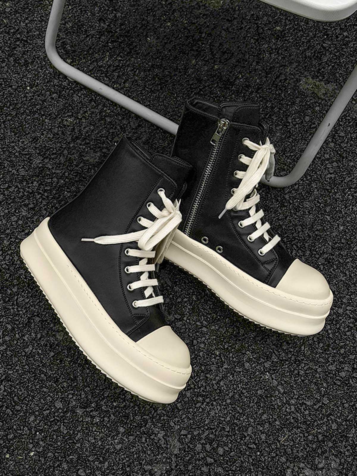 Thesupermade High-top Side Zipper Platform Sneakers