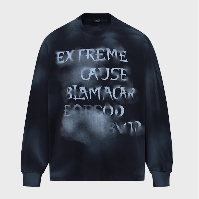 VINTAGE SPRAY PAINT LETTER CREWNECK LONGSLEEVE