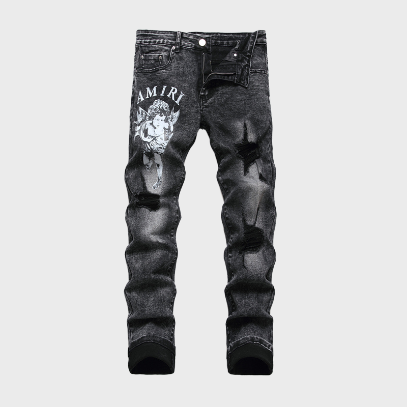 ANGEL PRINT SLIM FIT JEANS