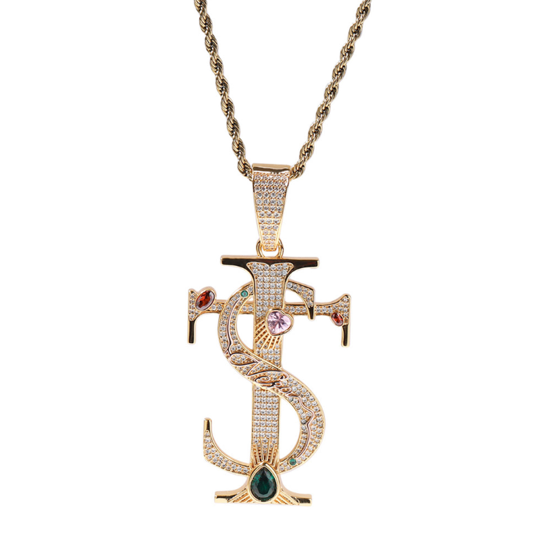 TS Cross Color Diamond Versatile Necklace