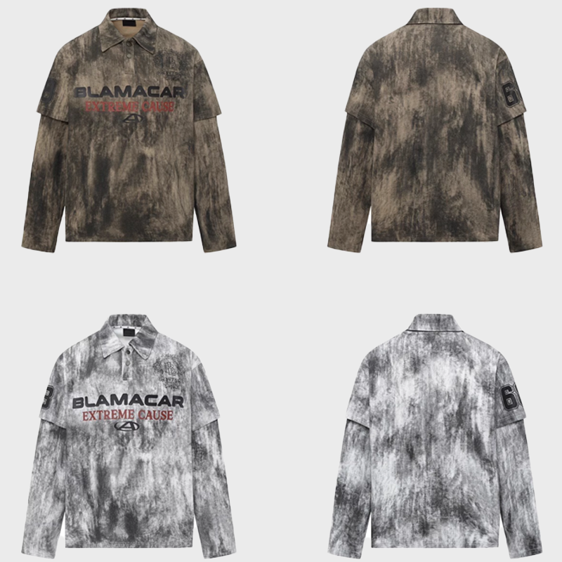 SPRAY PAINT LAYERED-LOOK LONGSLEEVE