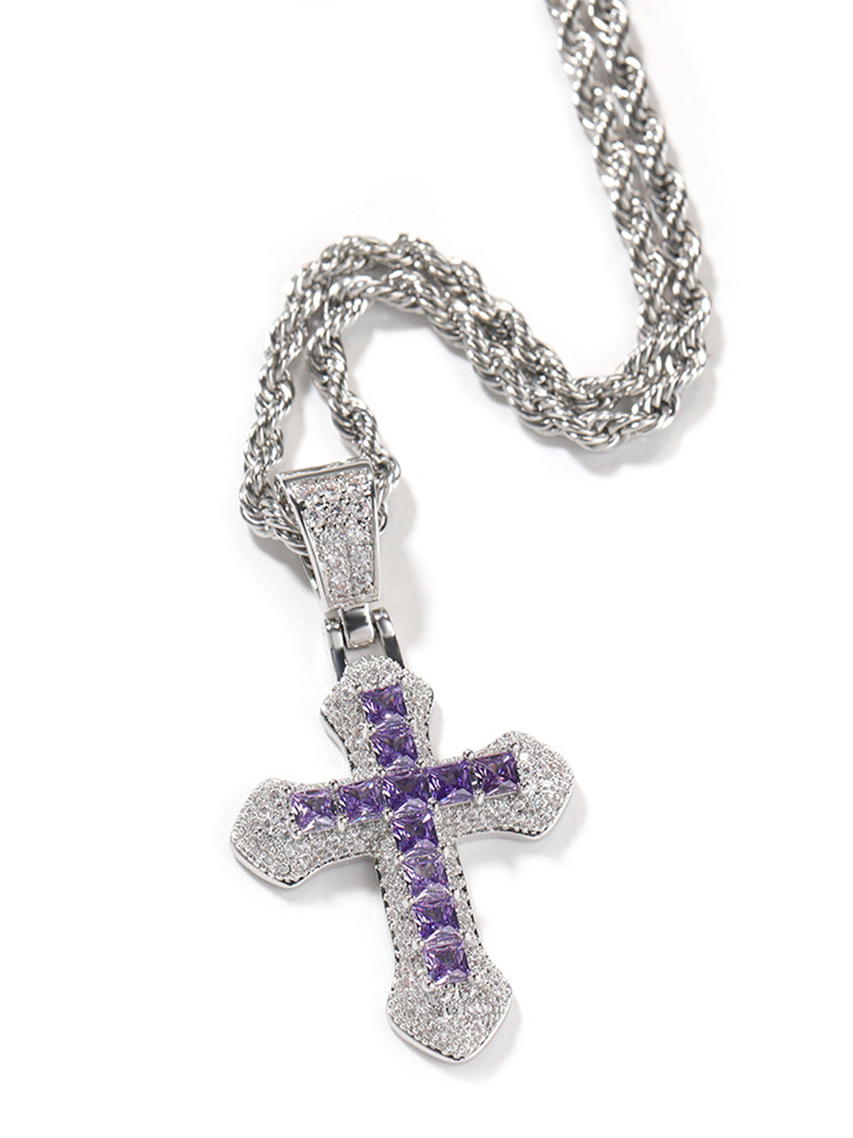 Full Pave Cross Necklace