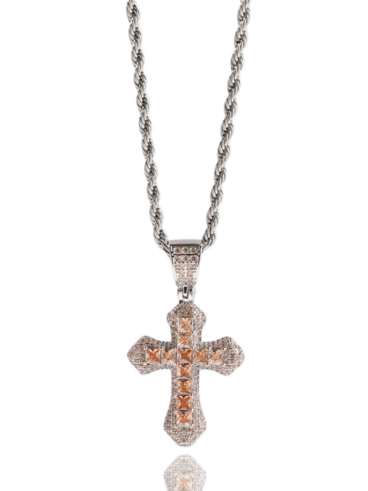 Full Pave Cross Necklace