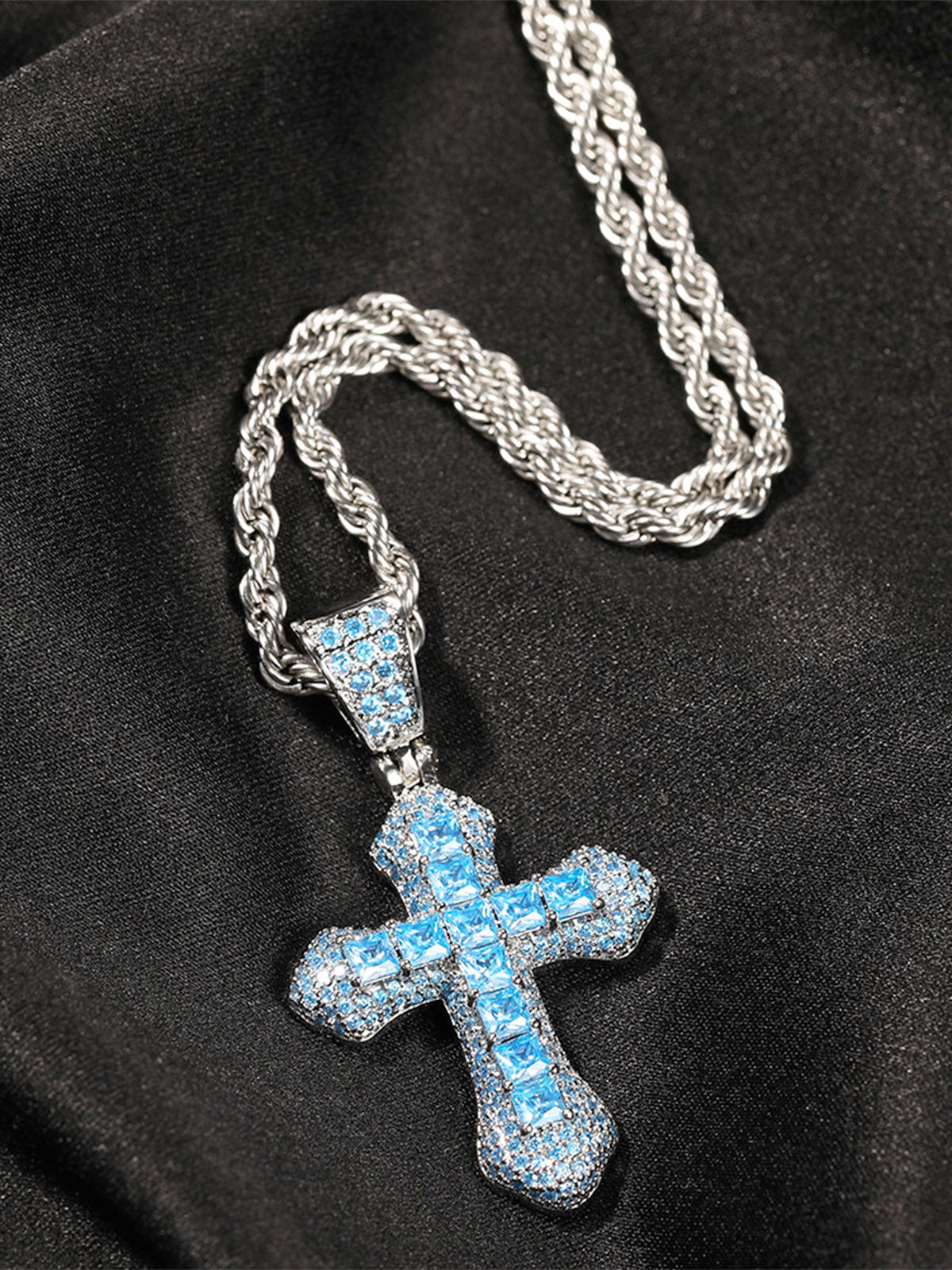 Full Pave Cross Necklace