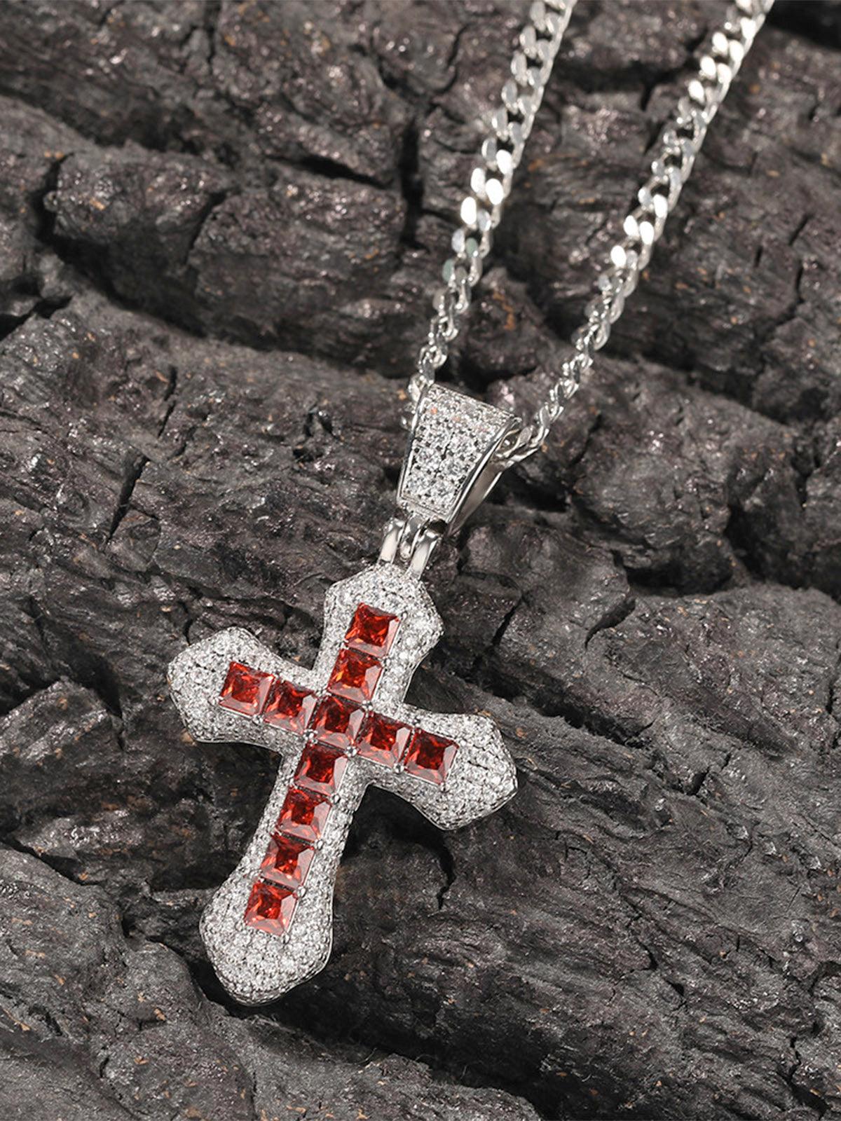 Full Pave Cross Necklace