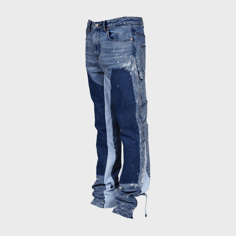 CONTRASTING COLORS SLIM FIT JEANS