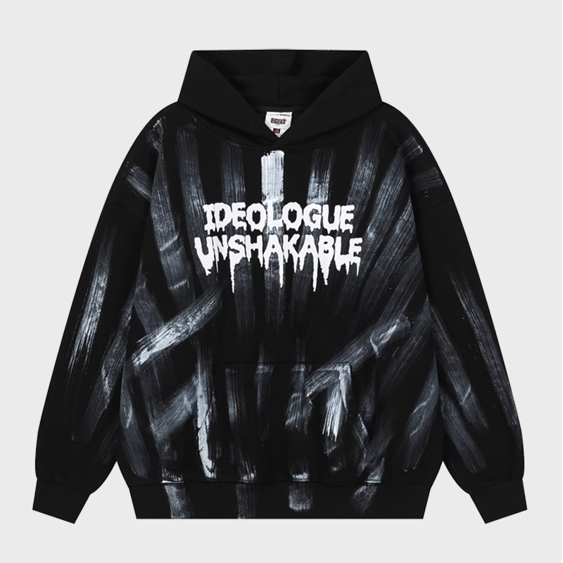 LOOSE FIT SPRAY PAINT DESIGN HOODIE