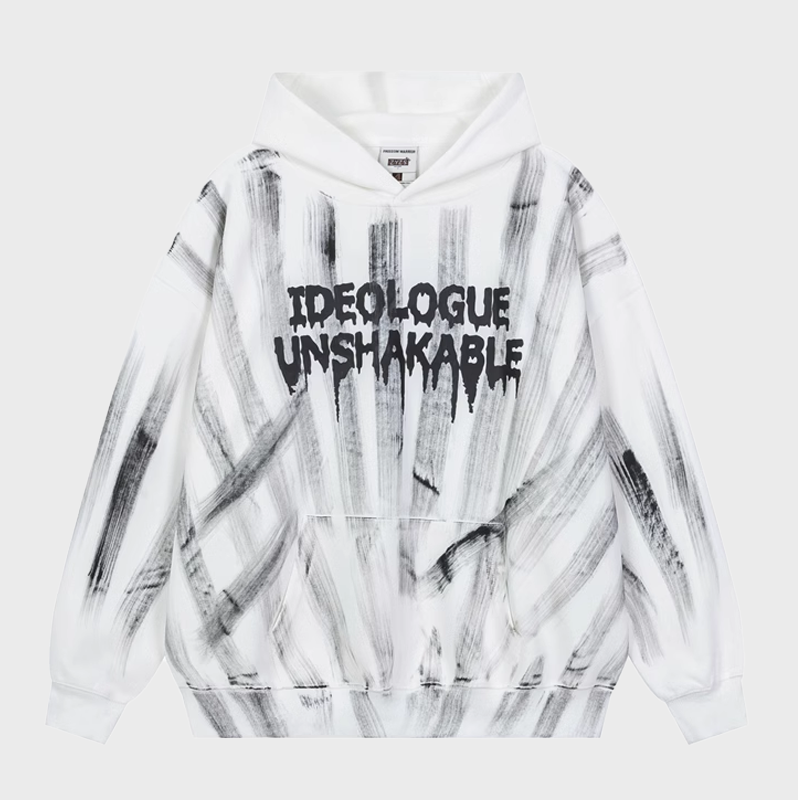 LOOSE FIT SPRAY PAINT DESIGN HOODIE