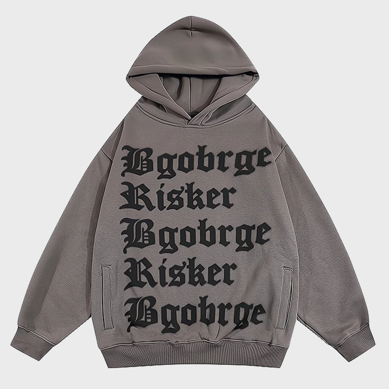 GOTHIC ALPHABET PRINT HOODIE