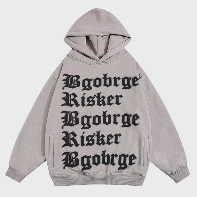 GOTHIC ALPHABET PRINT HOODIE