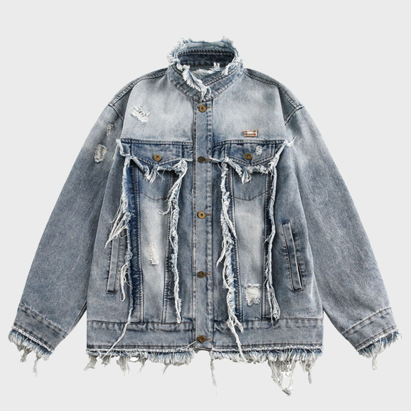 FRINGED DENIM JACKET