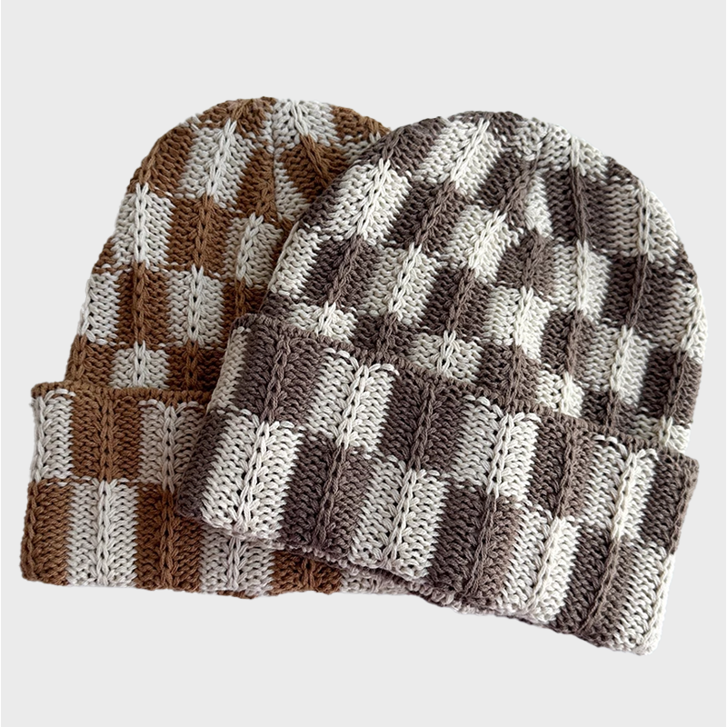 PLAID CLEAN BEANIE 4003