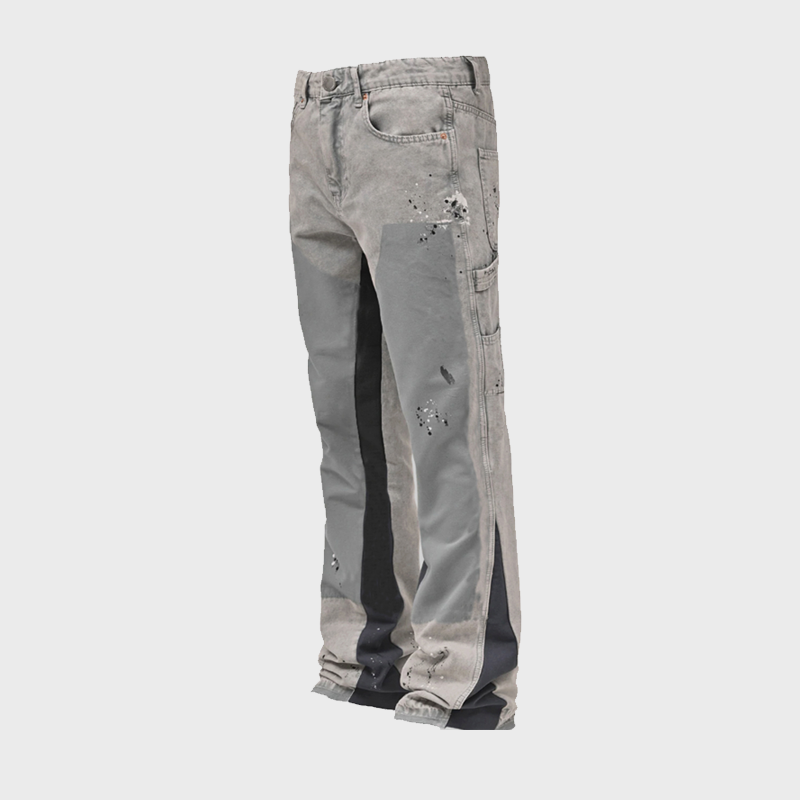 CONTRASTING COLORS SLIM FIT JEANS