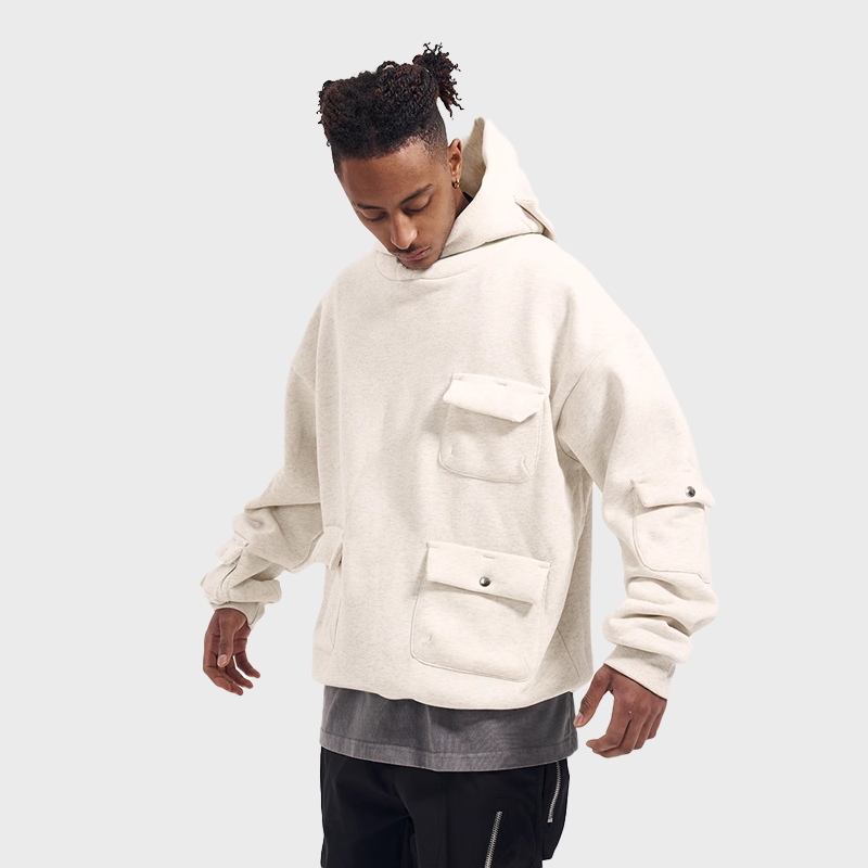 THREE-DIMENSIONAL POCKET BAGGY HOODIE