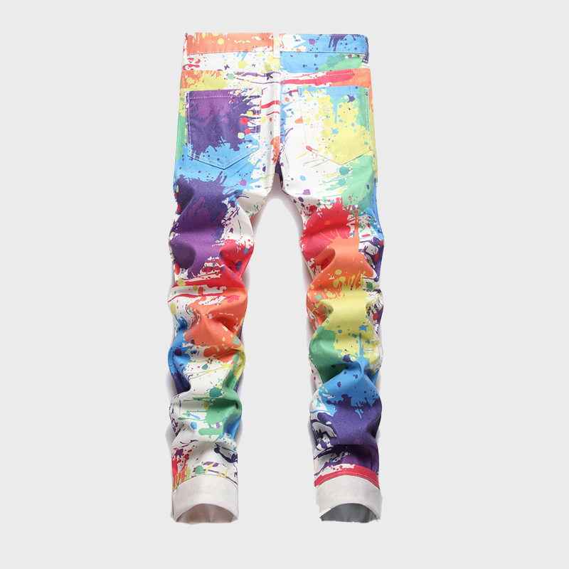 COLOR INKJET SLIM FIT JEANS