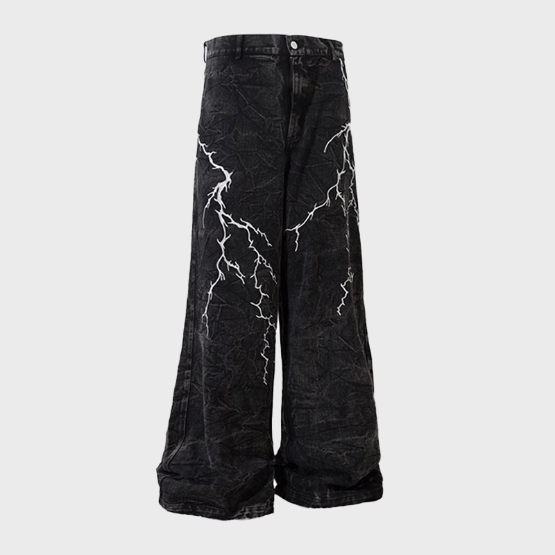 EMBROIDERED LIGHTNING BAGGY JEANS 2011