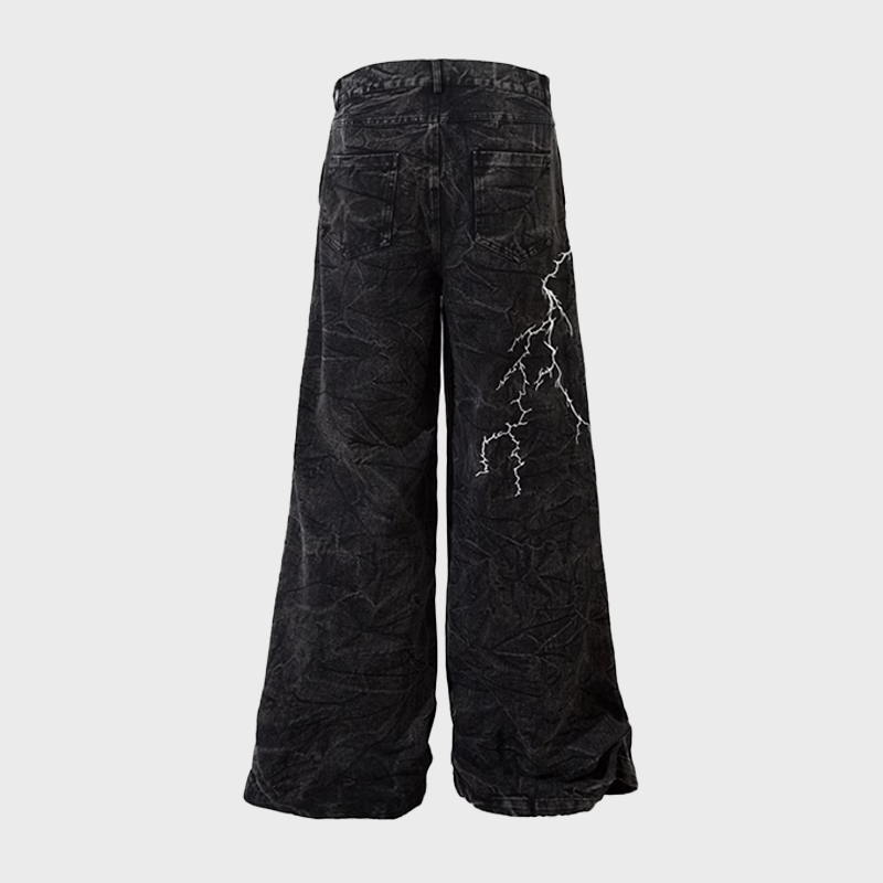 EMBROIDERED LIGHTNING BAGGY JEANS 2011