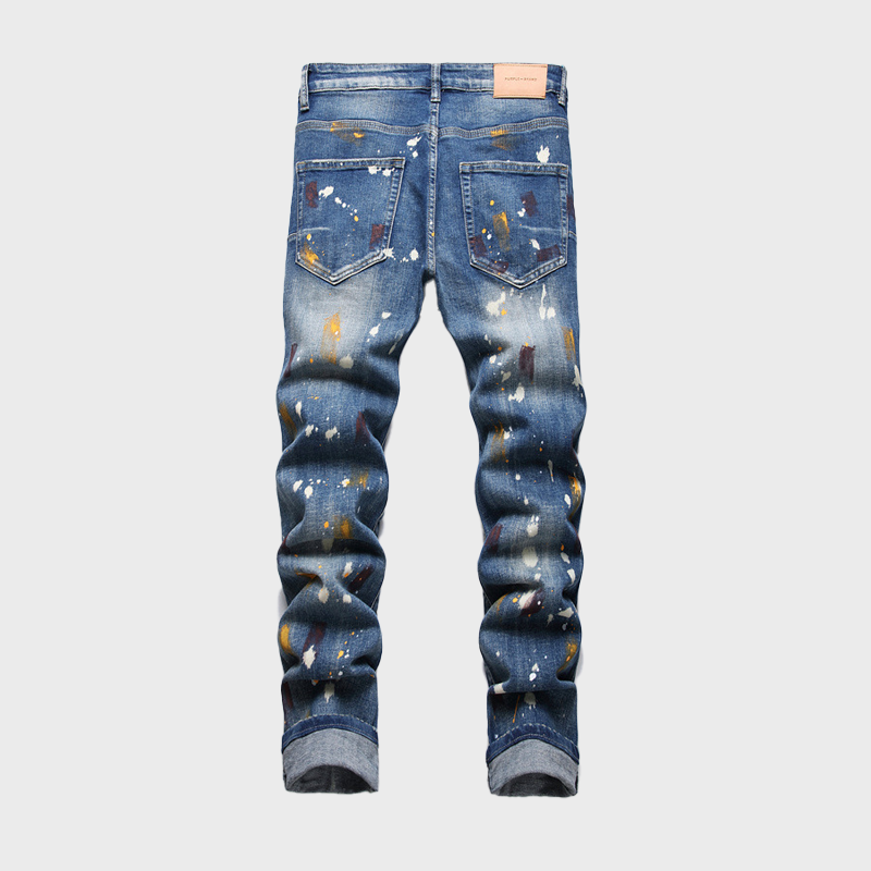 PAINT SPLASHES SLIM FIT JEANS