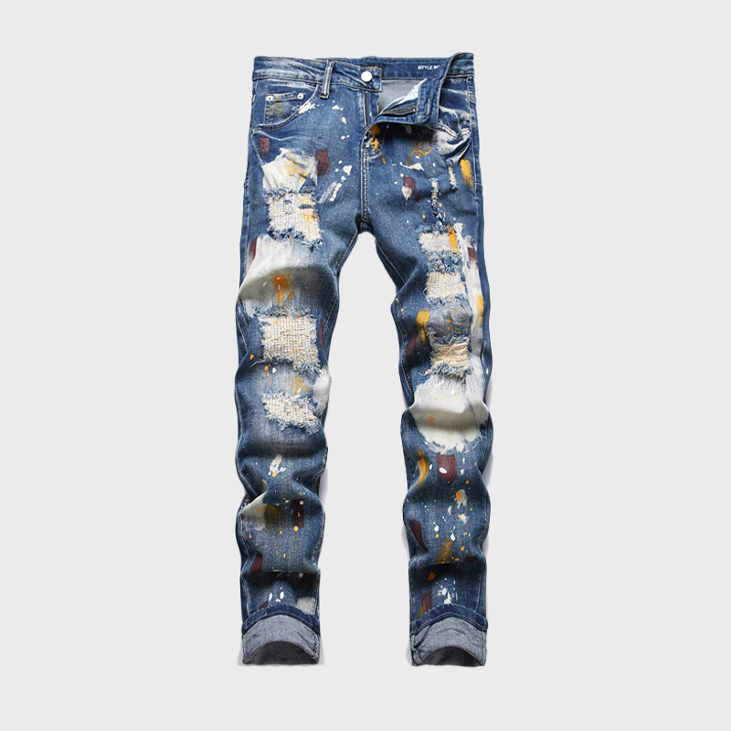 PAINT SPLASHES SLIM FIT JEANS