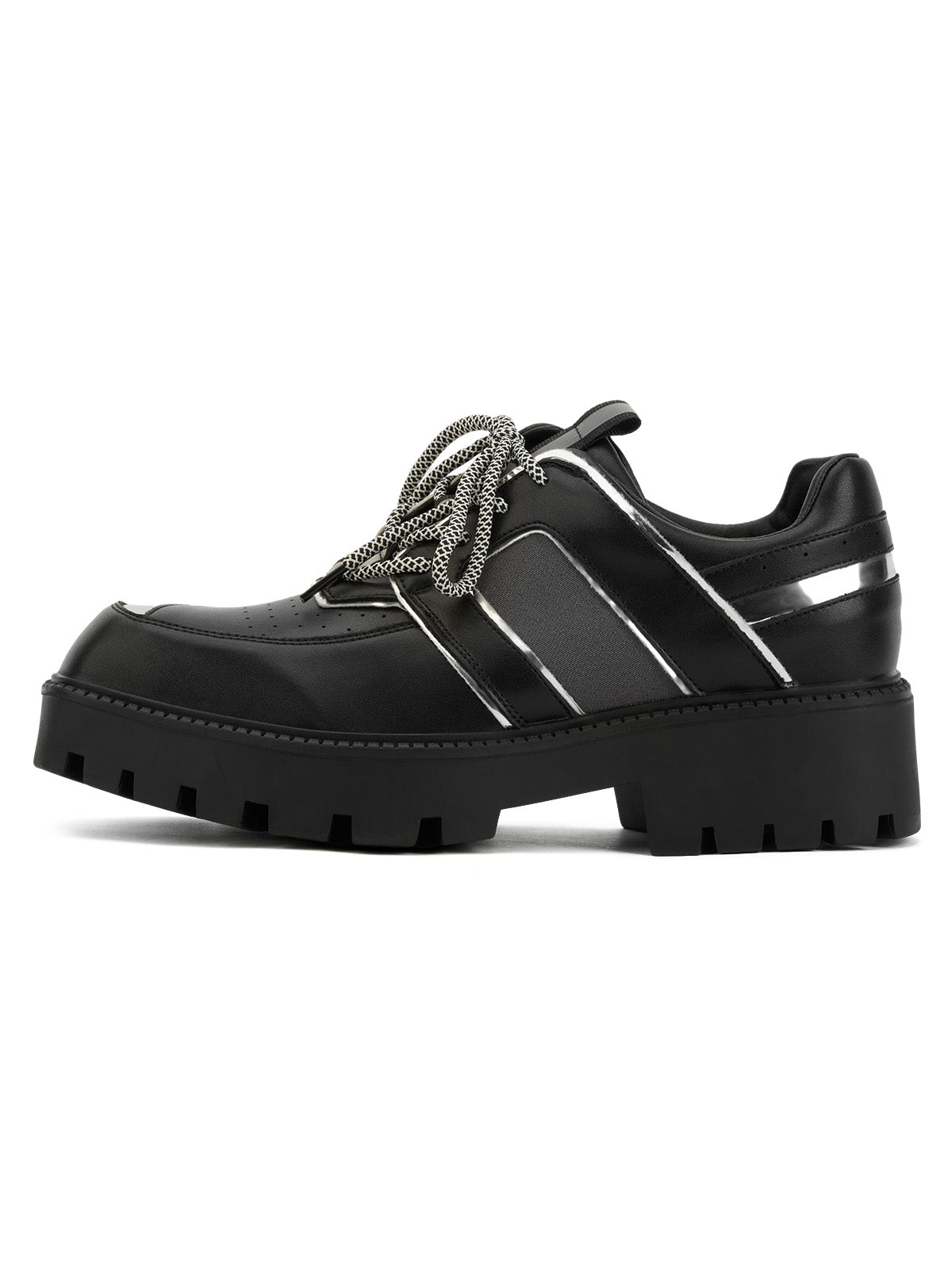 High Street Hip Hop Metal Design Leather Shoes 3084