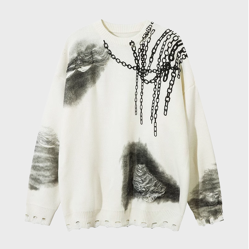 CHAIN PRINT KNITWEAR