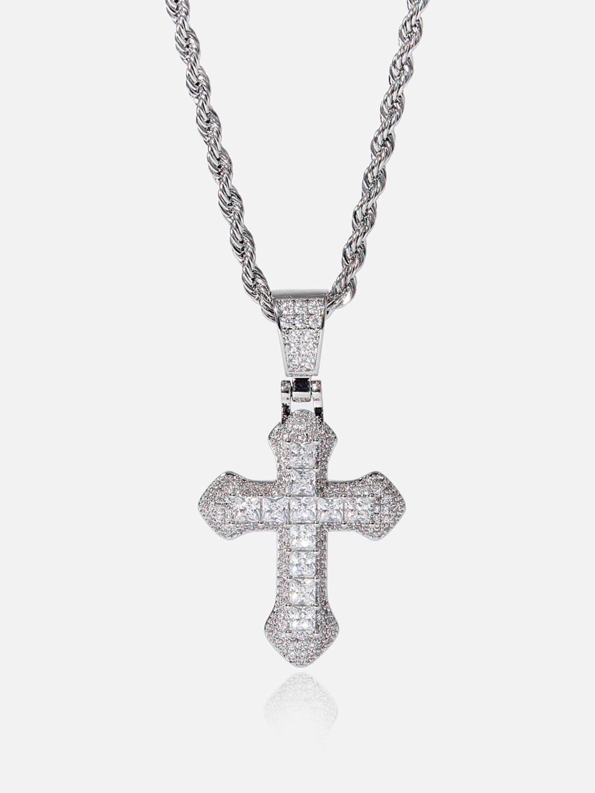 Full Pave Cross Necklace