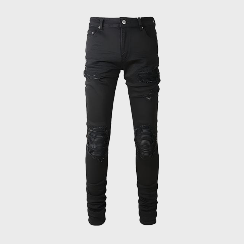 PATCHWORK SLIM FIT JEANS